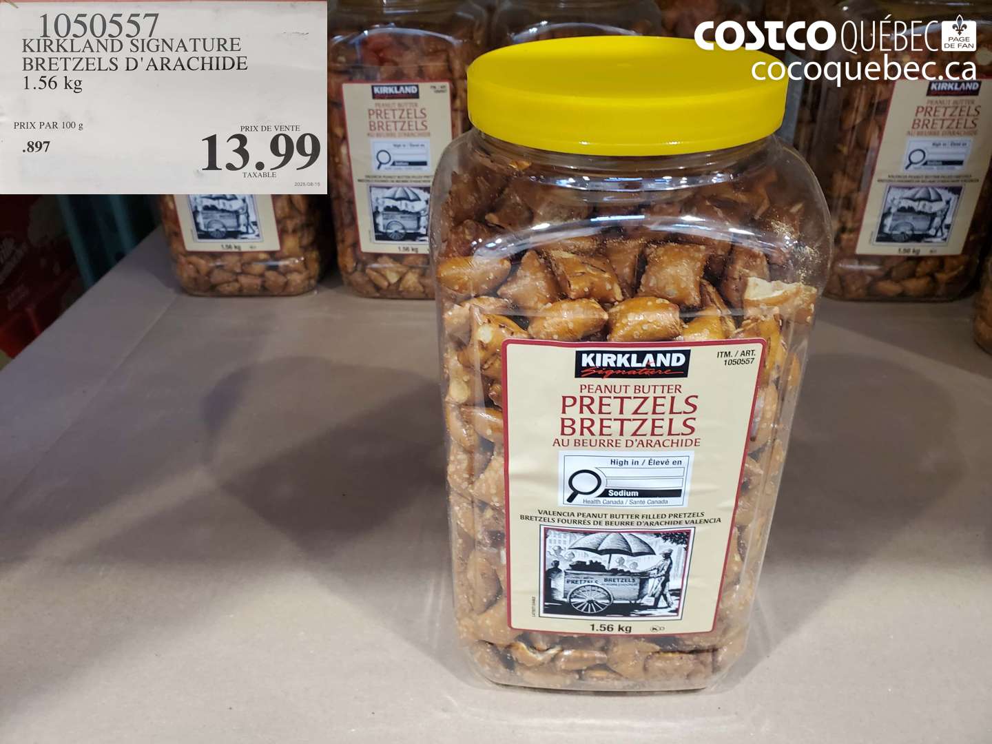 1050557 KIRKLAND SIGNATURE BRETZELS D'ARACHIDE 1.56 KG $13.99