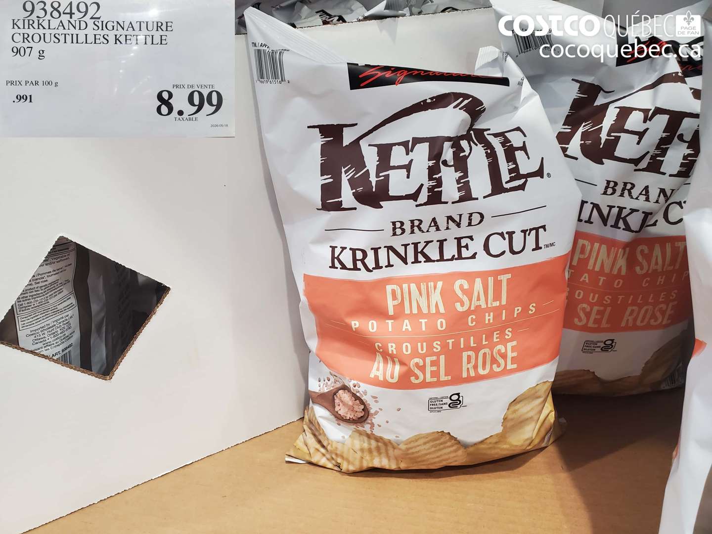 938492 KIRKLAND SIGNATURE CROUSTILLES KETTLE 907 G $8.99