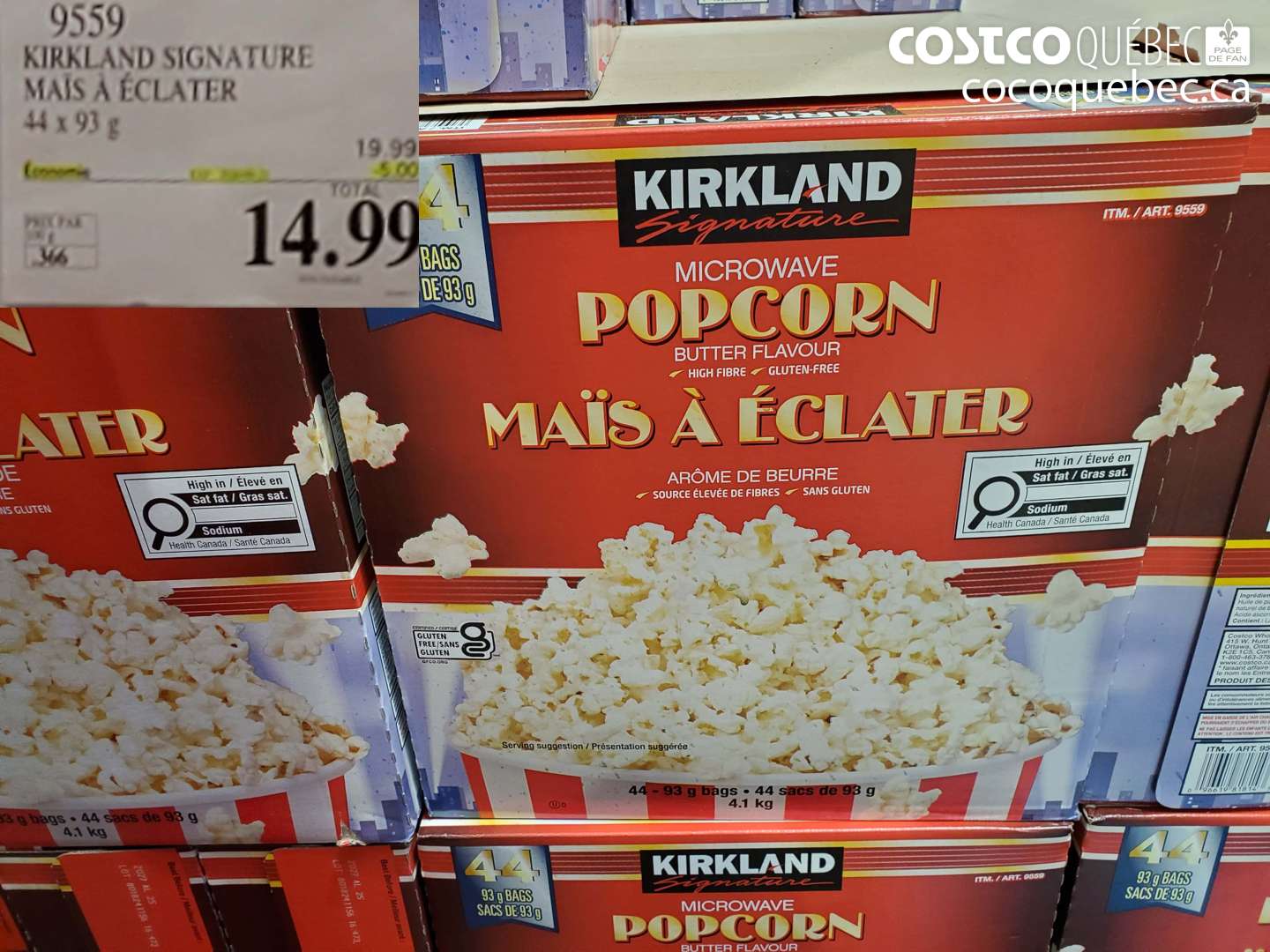 9559 KIRKLAND SIGNATURE MAIS A ECLATER 44 X 93 G ($5.00 INSTANT SAVINGS EXPIRES ON 2026-06-21) $14.99