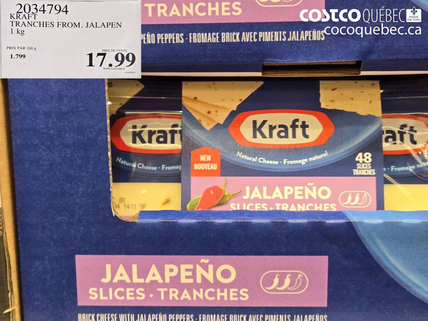 2034794 KRAFT TRANCHES FROM. JALAPEN $17.99
