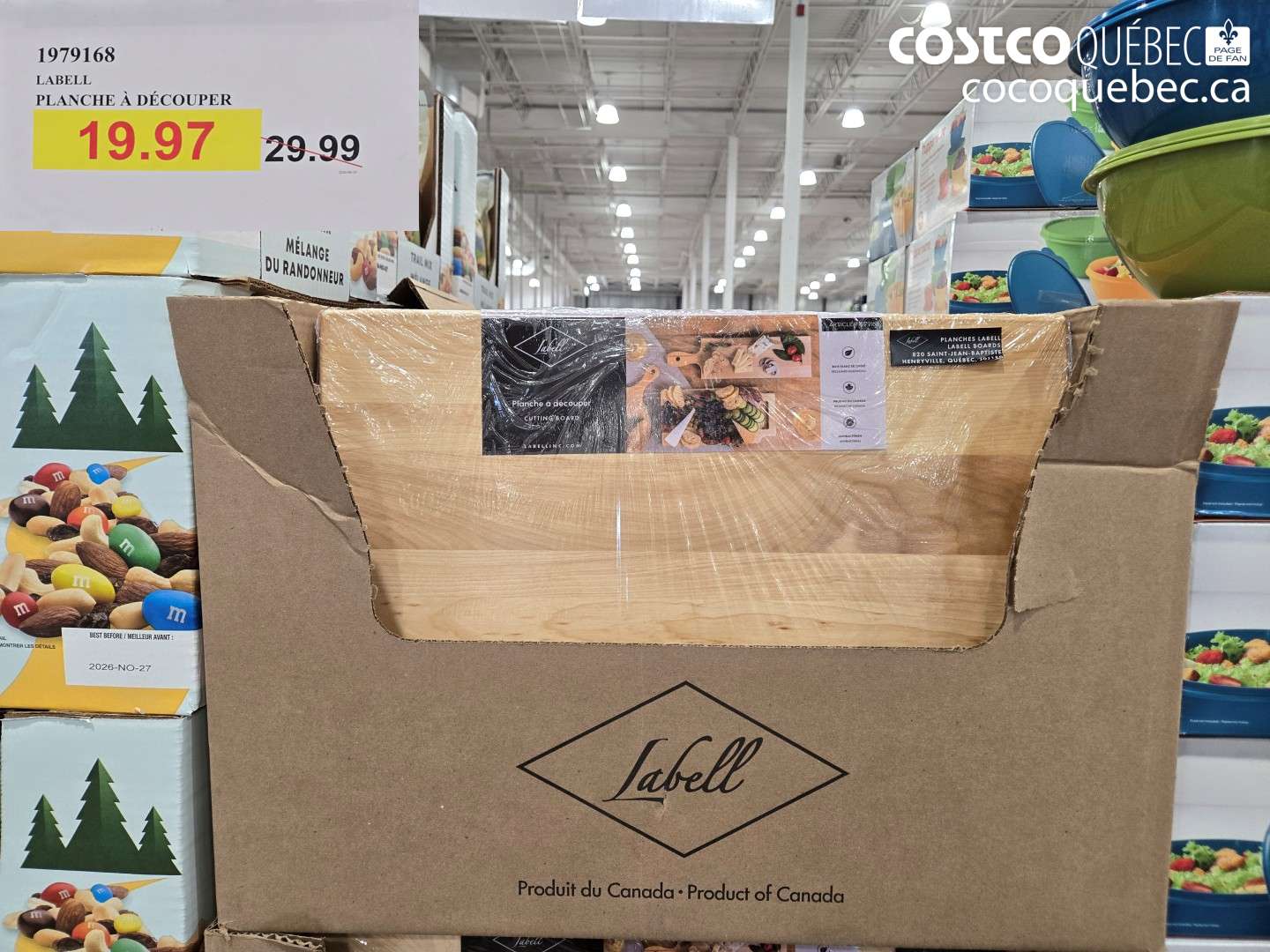 1979168 LABELL PLANCHE À DÉCOUPER $19.97