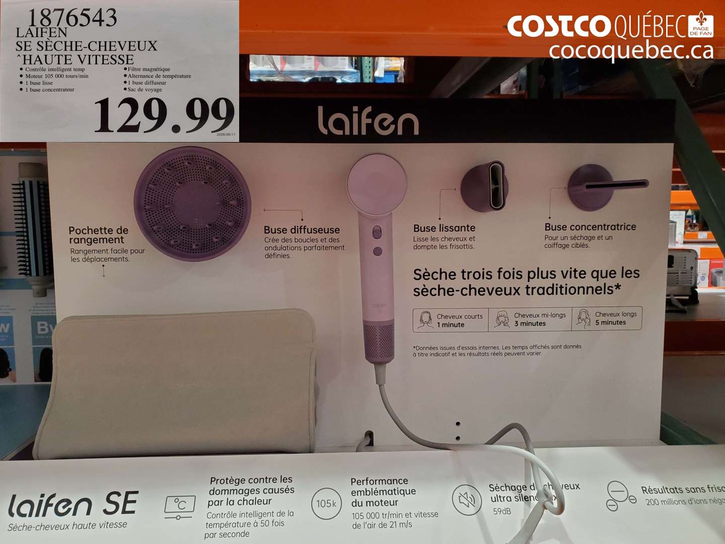 1876543 LAIFEN SÈCHE-CHEVEUX HAUTE VITESSE $129.99