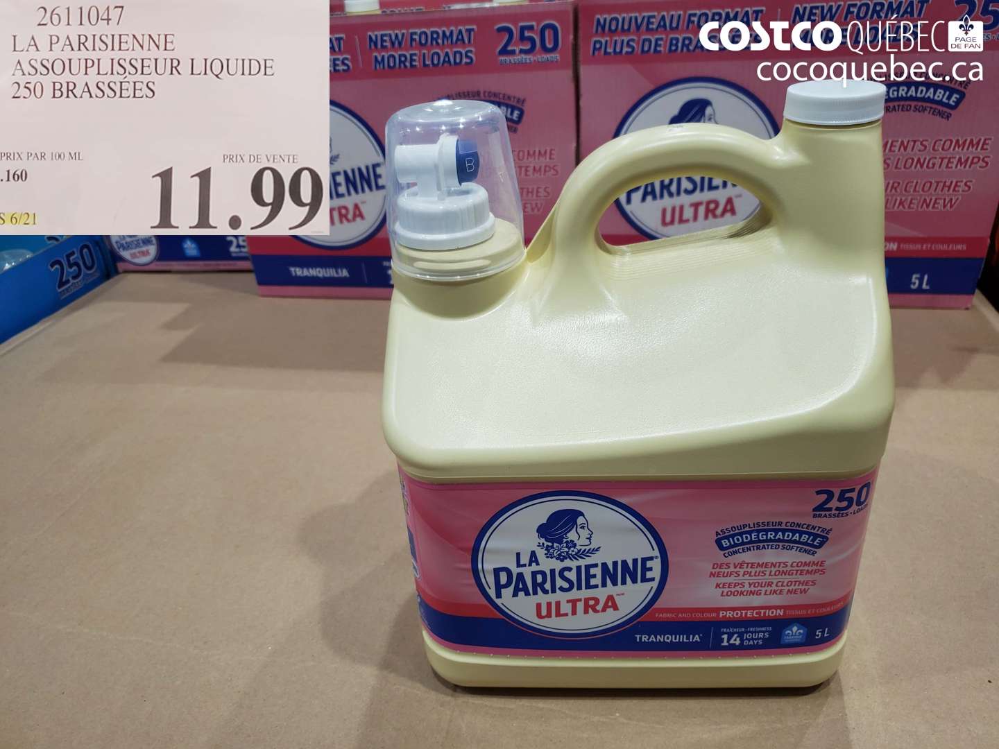 2611047 LA PARISIENNE ASSOUPLISSEUR LIQUIDE 250 BRASSEES $11.99