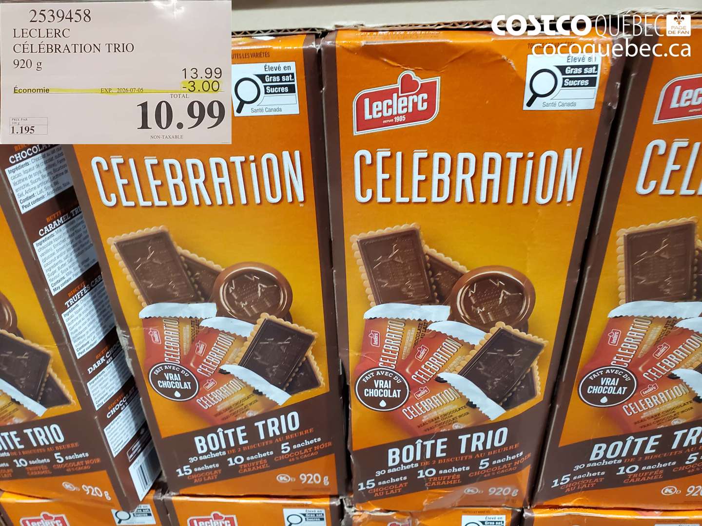 2539458 LECLERC CÉLÉBRATION TRIO 920 G ($3.00 INSTANT SAVINGS EXPIRES ON 2026-07-05) $10.99