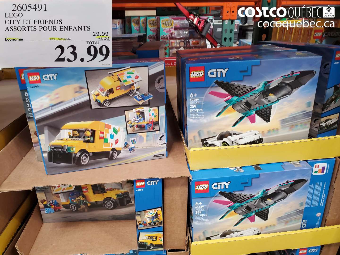 2605491 LEGO CITY ET FRIENDS ASSORTIS POUR ENFANTS ($6.00 INSTANT SAVINGS EXPIRES ON 2026-06-14) $23.99