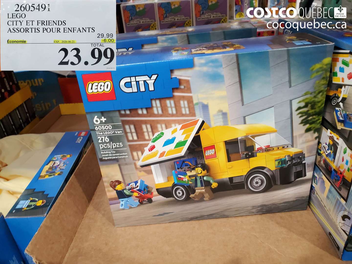 2605491 LEGO CITY ET FRIENDS ASSORTIS POUR ENFANTS ($6.00 INSTANT SAVINGS EXPIRES ON 2026-06-21) $23.99