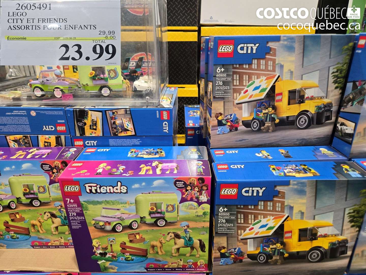 2605491 LEGO CITY ET FRIENDS ASSORTIS POUR ENFANTS ($6.00 INSTANT SAVINGS EXPIRES ON 2026-06-28) $23.99