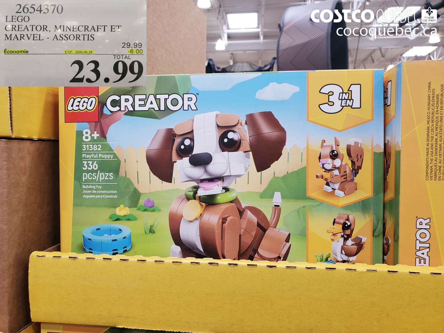 2654370 LEGO CREATOR, MINECRAFT ET MARVEL - ASSORTIS ($6.00 INSTANT SAVINGS EXPIRES ON 2026-06-28) $23.99