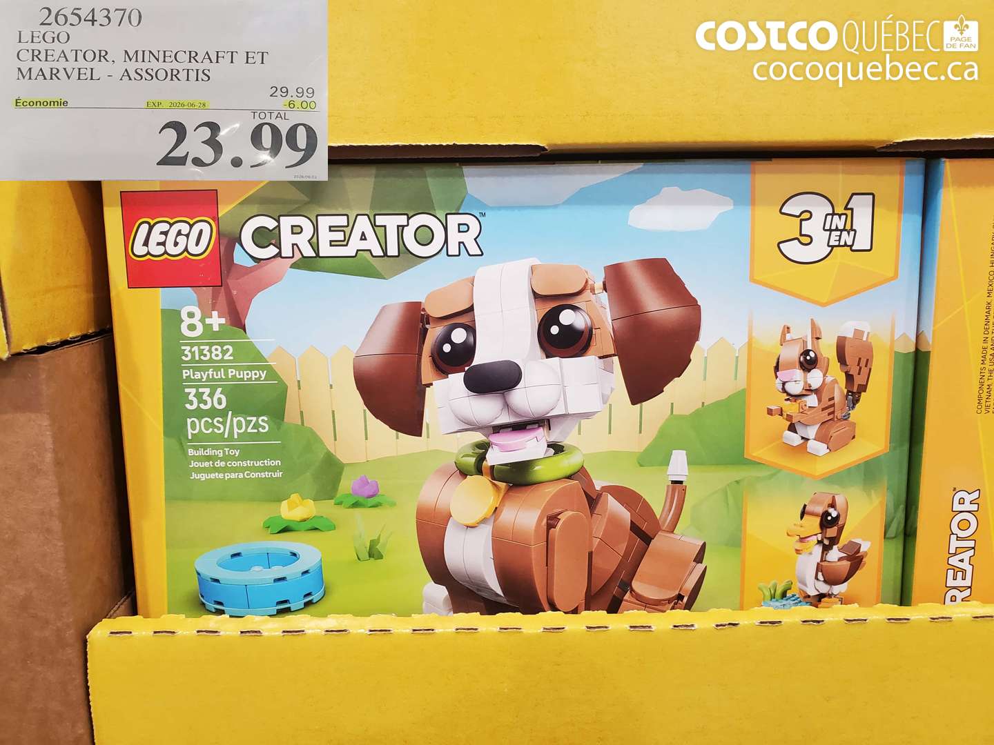 2654370 LEGO CREATOR, MINECRAFT ET MARVEL - ASSORTIS ($6.00 INSTANT SAVINGS EXPIRES ON 2026-06-28) $23.99