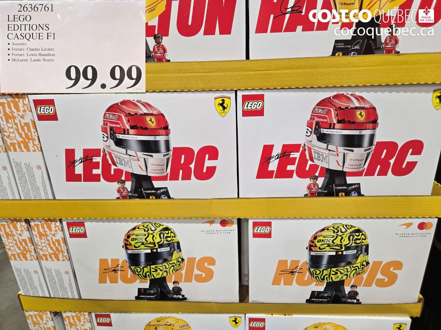 2636761 LEGO EDITIONS CASQUE F1 $99.99