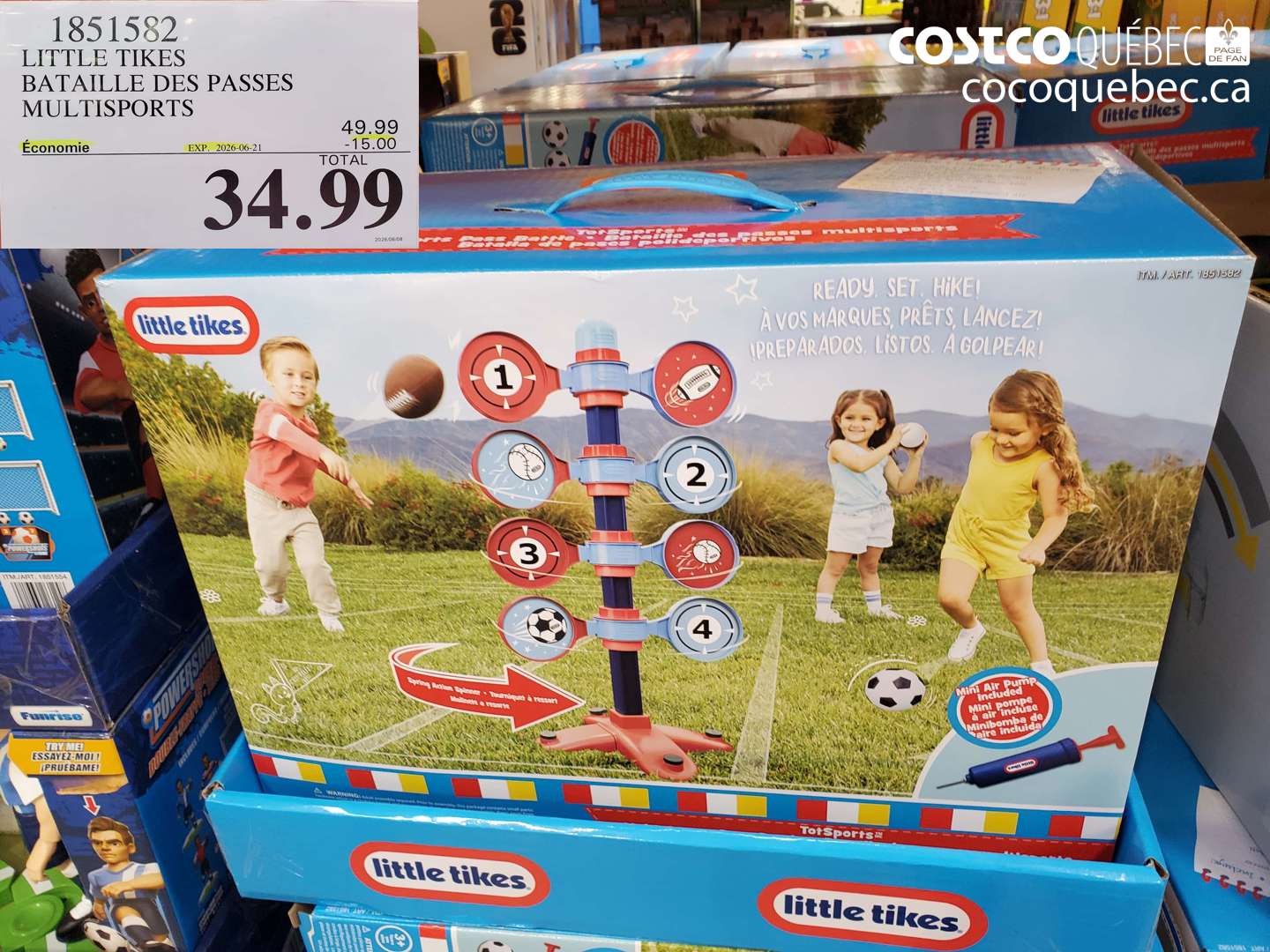 1851582 LITTLE TIKES BATAILLE DES PASSES MULTISPORTS ($15.00 INSTANT SAVINGS EXPIRES ON 2026-06-21) $34.99
