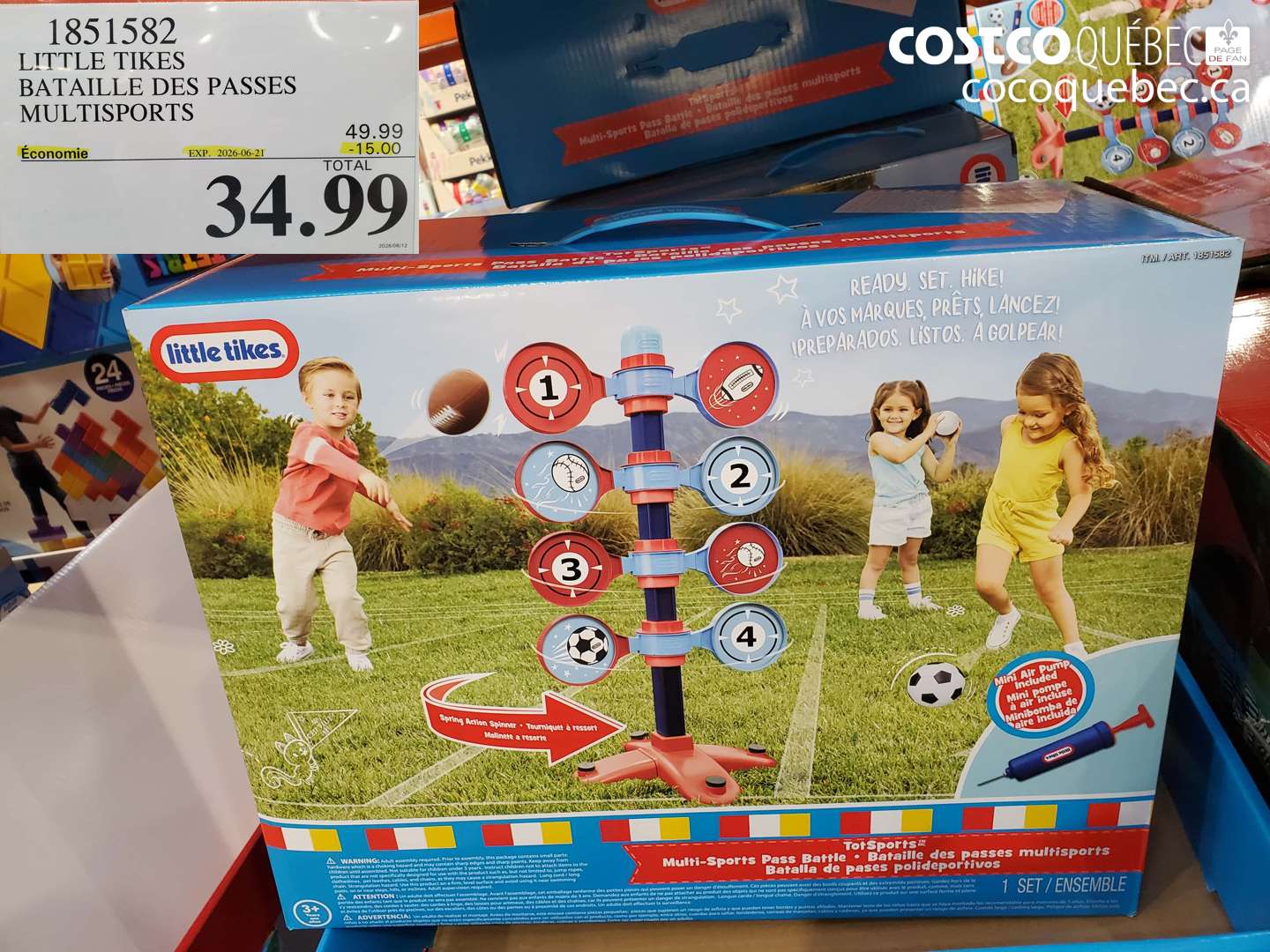 1851582 LITTLE TIKES BATAILLE DES PASSES MULTISPORTS ($15.00 INSTANT SAVINGS EXPIRES ON 2026-06-21) $34.99