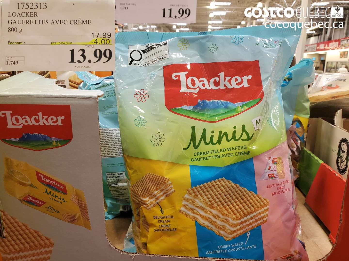 1752313 LOACKER GAUFRETTES AVEC CRÈME 800 G ($4.00 INSTANT SAVINGS EXPIRES ON 2026-06-07) $13.99