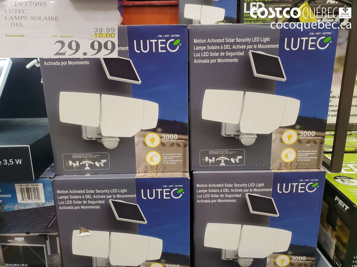 1937995 LUTEC LAMPE SOLAIRE DEL ($10.00 INSTANT SAVINGS EXPIRES ON 2026-06-07) $29.99
