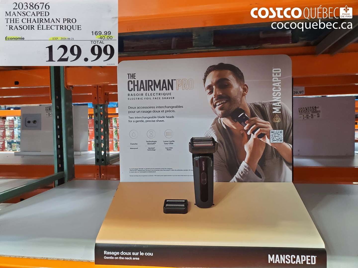 2038676 MANSCAPED THE CHAIRMAN PRO RASOIR ÉLECTRIQUE ($40.00 INSTANT SAVINGS EXPIRES ON 2026-06-21) $129.99
