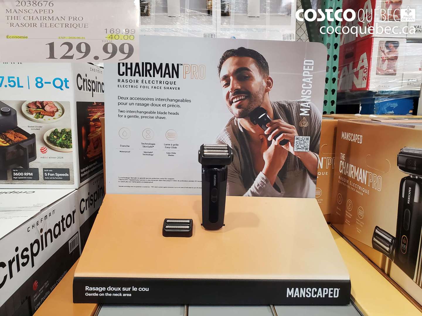 2038676 MANSCAPED THE CHAIRMAN PRO RASOIR ELECTRIQUE ($40.00 INSTANT SAVINGS EXPIRES ON 2026-06-21) $129.99