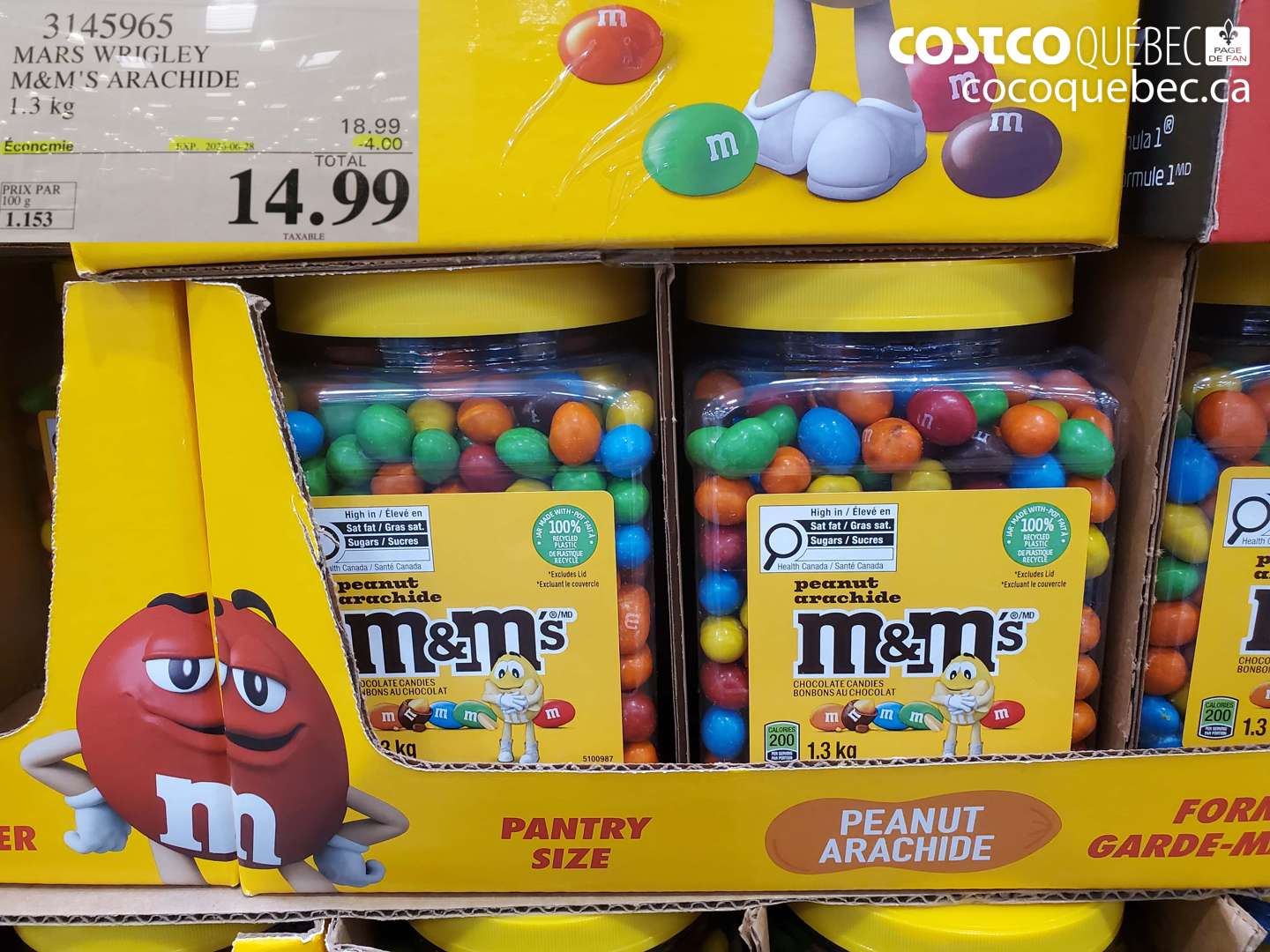 3145965 MARS WRIGLEY M&M'S ARACHIDE 1.3 KG ($4.00 INSTANT SAVINGS EXPIRES ON 2025-06-28) $14.99