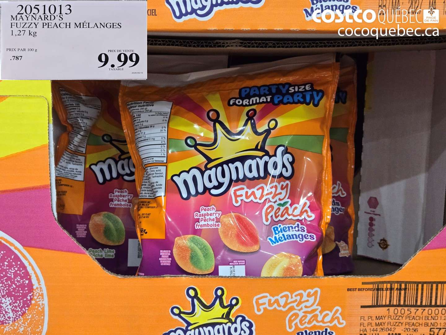 2051013 MAYNARD'S FUZZY PEACH MÉLANGES $9.99