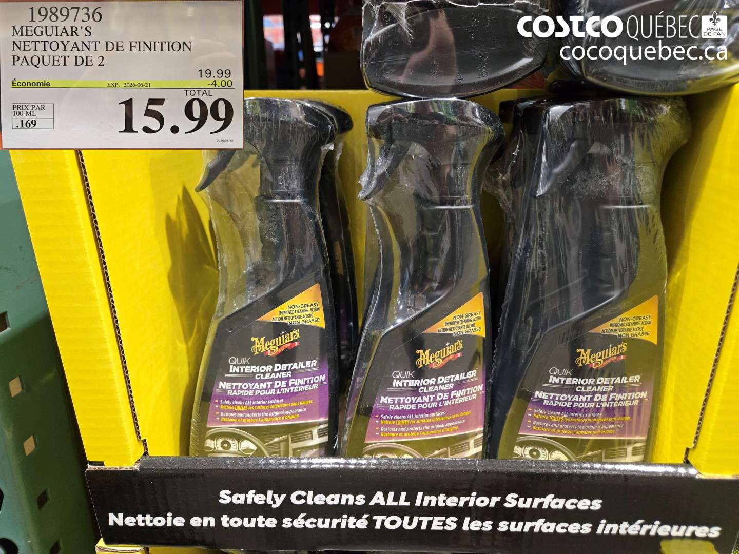 1989736 MEGUIAR'S NETTOYANT DE FINITION PAQUET DE 2 ($4.00 INSTANT SAVINGS EXPIRES ON 2026-06-21) $15.99