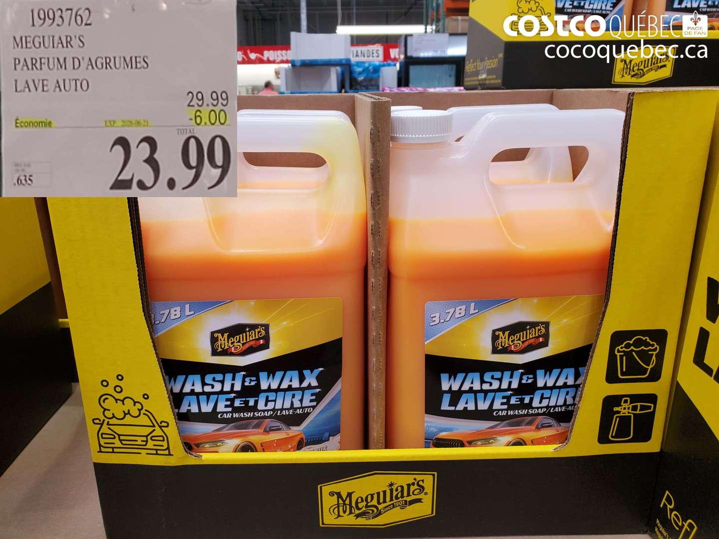 1993762 MEGUIAR'S PARFUM D'AGRUMES LAVE AUTO ($6.00 INSTANT SAVINGS EXPIRES ON 2026-06-21) $23.99