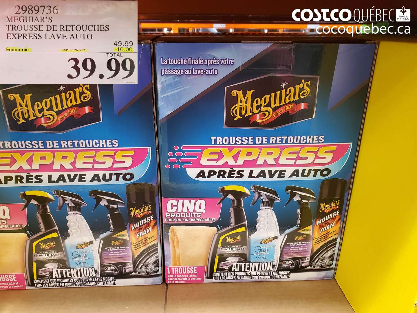 2989736 MEGUIAR'S TROUSSE DE RETOUCHES EXPRESS LAVE AUTO ($10.00 INSTANT SAVINGS EXPIRES ON 2026-06-21) $39.99