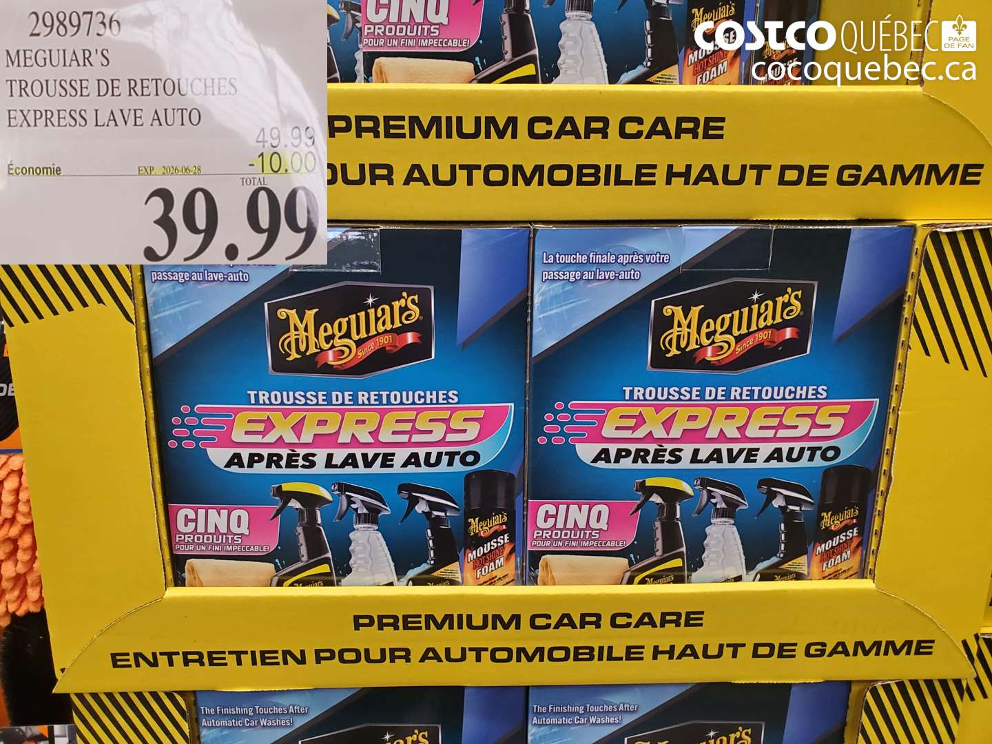 2989736 MEGUIAR'S TROUSSE DE RETOUCHES EXPRESS LAVE AUTO ($10.00 INSTANT SAVINGS EXPIRES ON 2026-06-28) $39.99
