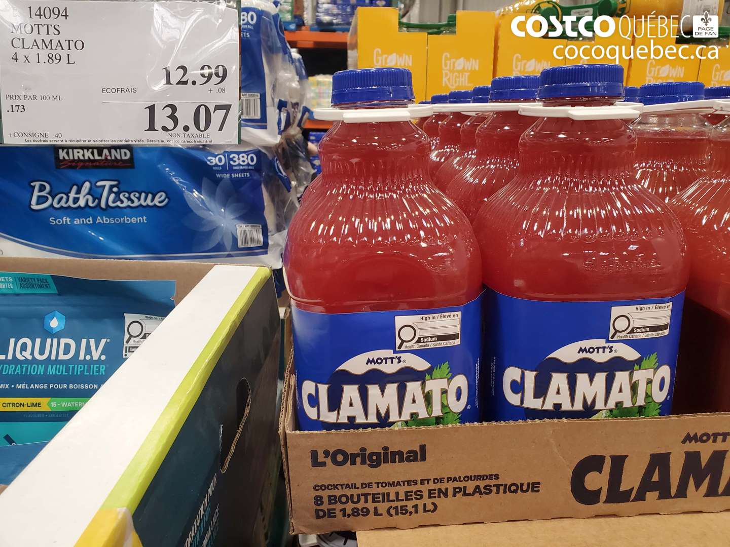 14094 MOTTS CLAMATO 4 X 1.89 L $12.99