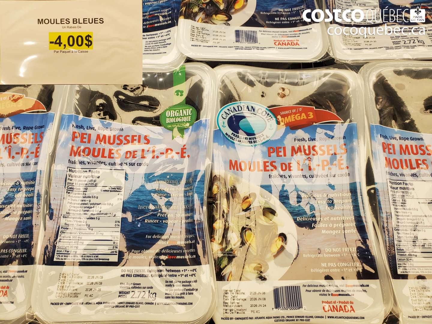 00000 MOULES BLEUES ($4.00 INSTANT SAVINGS)