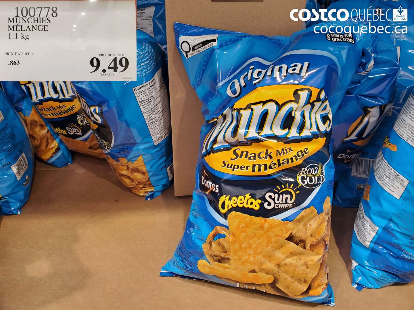 100778 MUNCHIES MÉLANGE 1.1 KG $9.49