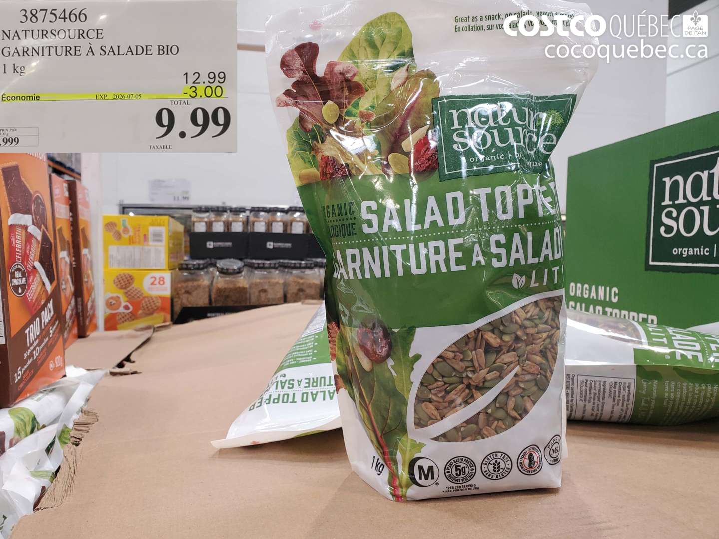 3875466 NATURSOURCE GARNITURE À SALADE BIO 1 KG ($3.00 INSTANT SAVINGS EXPIRES ON 2026-07-05) $9.99