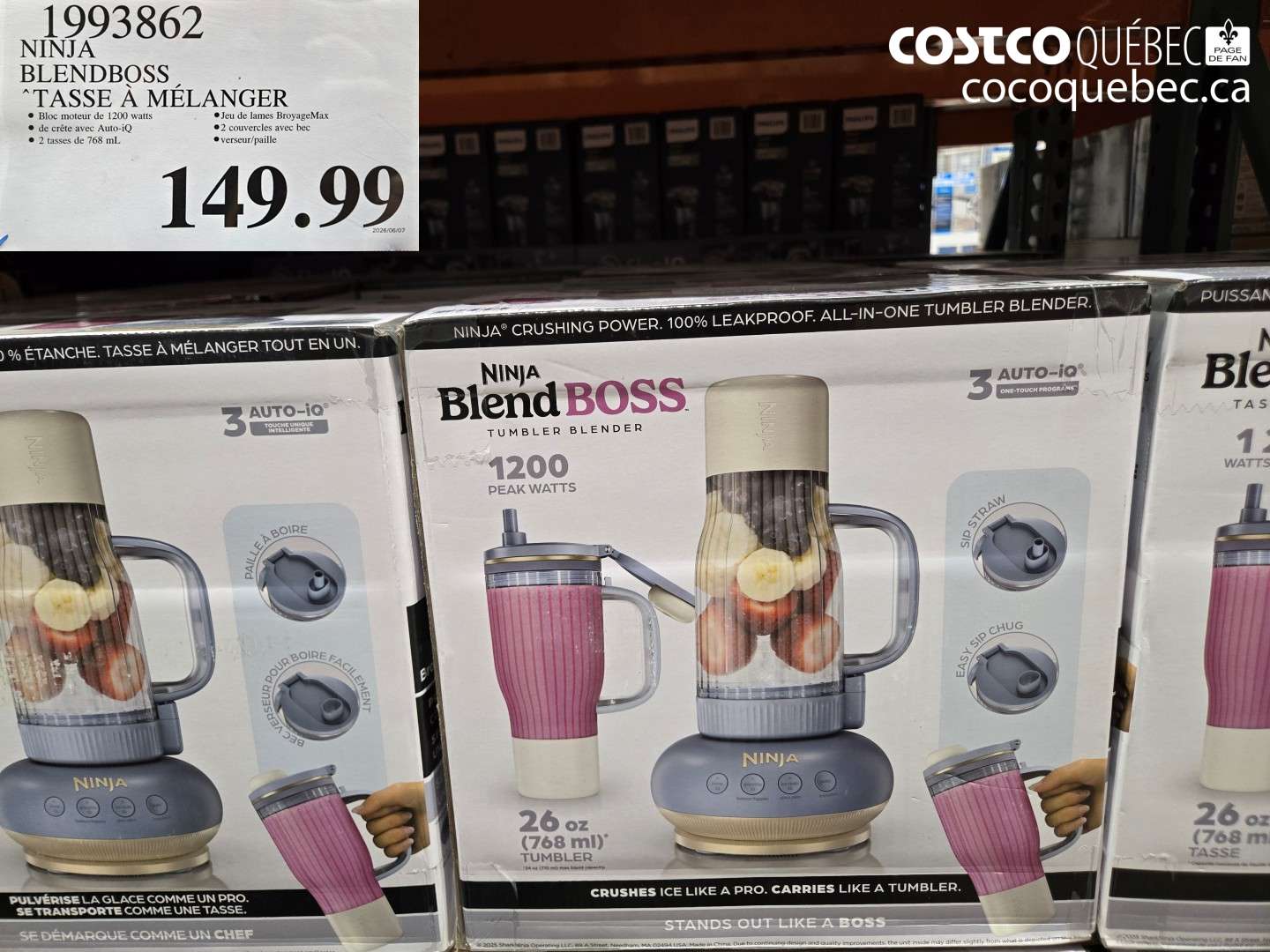 1993862 NINJA BLENDBOSS TASSE À MÉLANGER $149.99