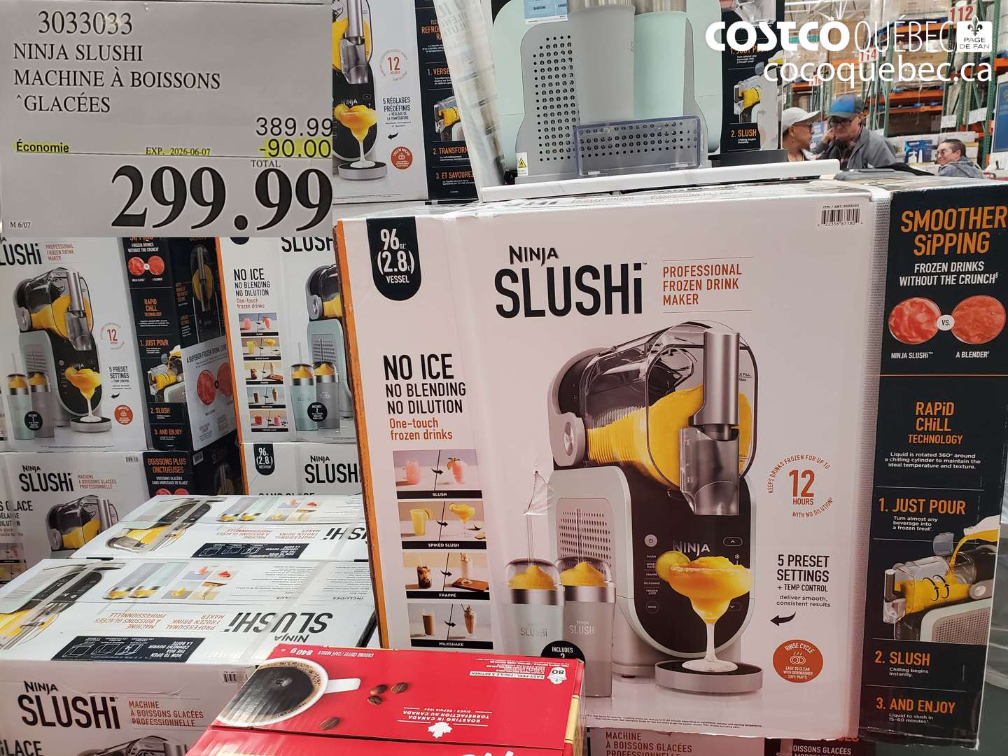 3033033 NINJA SLUSHI MACHINE À BOISSONS GLACÉES ($90.00 INSTANT SAVINGS EXPIRES ON 2026-06-07) $299.99