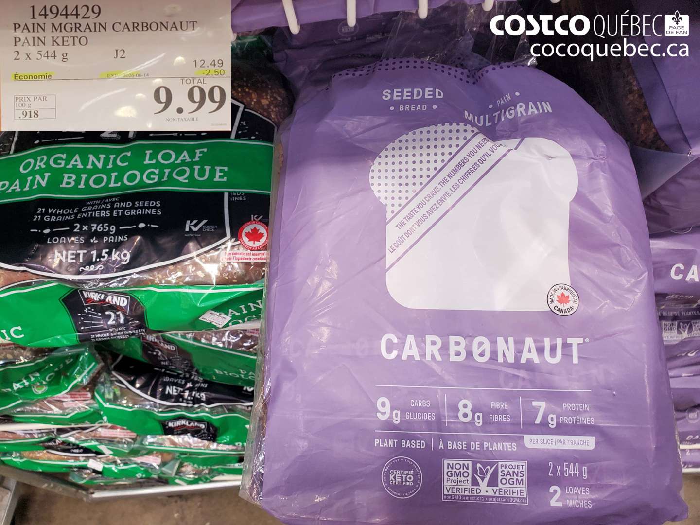 1494429 PAIN MGRAIN CARBONAUT PAIN KETO 2 X 544 G ($2.50 INSTANT SAVINGS EXPIRES ON 2026-06-14) $9.99