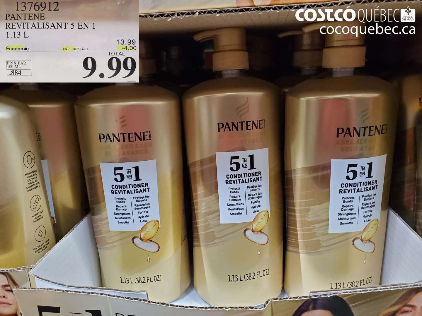 1376912 PANTENE REVITALISANT 5 EN 1 1.13 L ($4.00 INSTANT SAVINGS EXPIRES ON 2026-06-14) $9.99