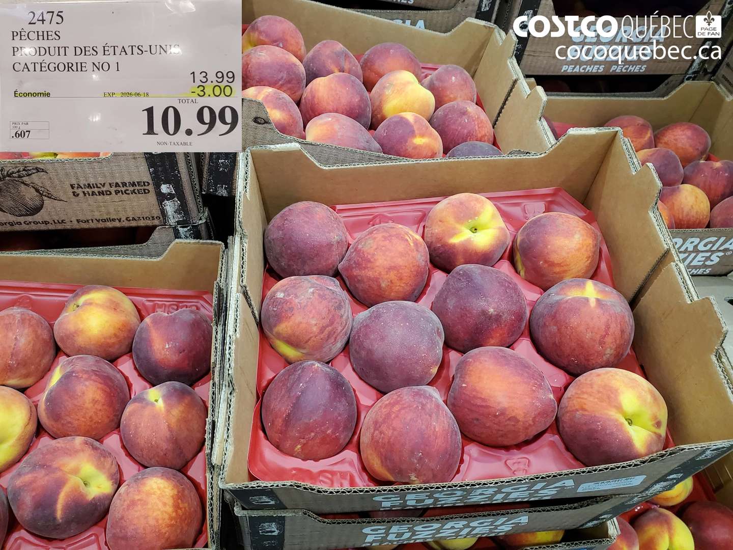 2475 PÊCHES PRODUIT DES ÉTATS-UNIS CATÉGORIE NO 1 ($3.00 INSTANT SAVINGS EXPIRES ON 2026-06-18) $10.99