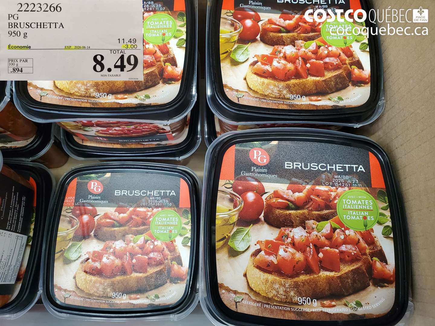 2223266 PG BRUSCHETTA 950 G ($3.00 INSTANT SAVINGS EXPIRES ON 2026-06-14) $8.49