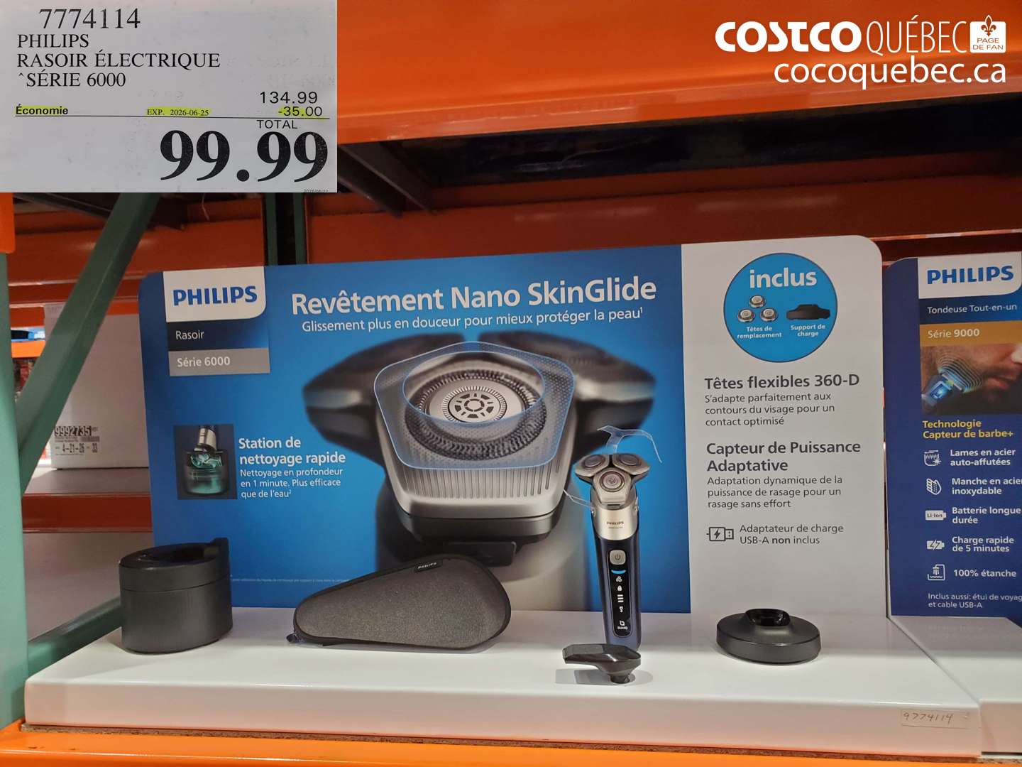 7774114 PHILIPS RASOIR ÉLECTRIQUE SÉRIE 6000 ($35.00 INSTANT SAVINGS EXPIRES ON 2026-06-25) $99.99