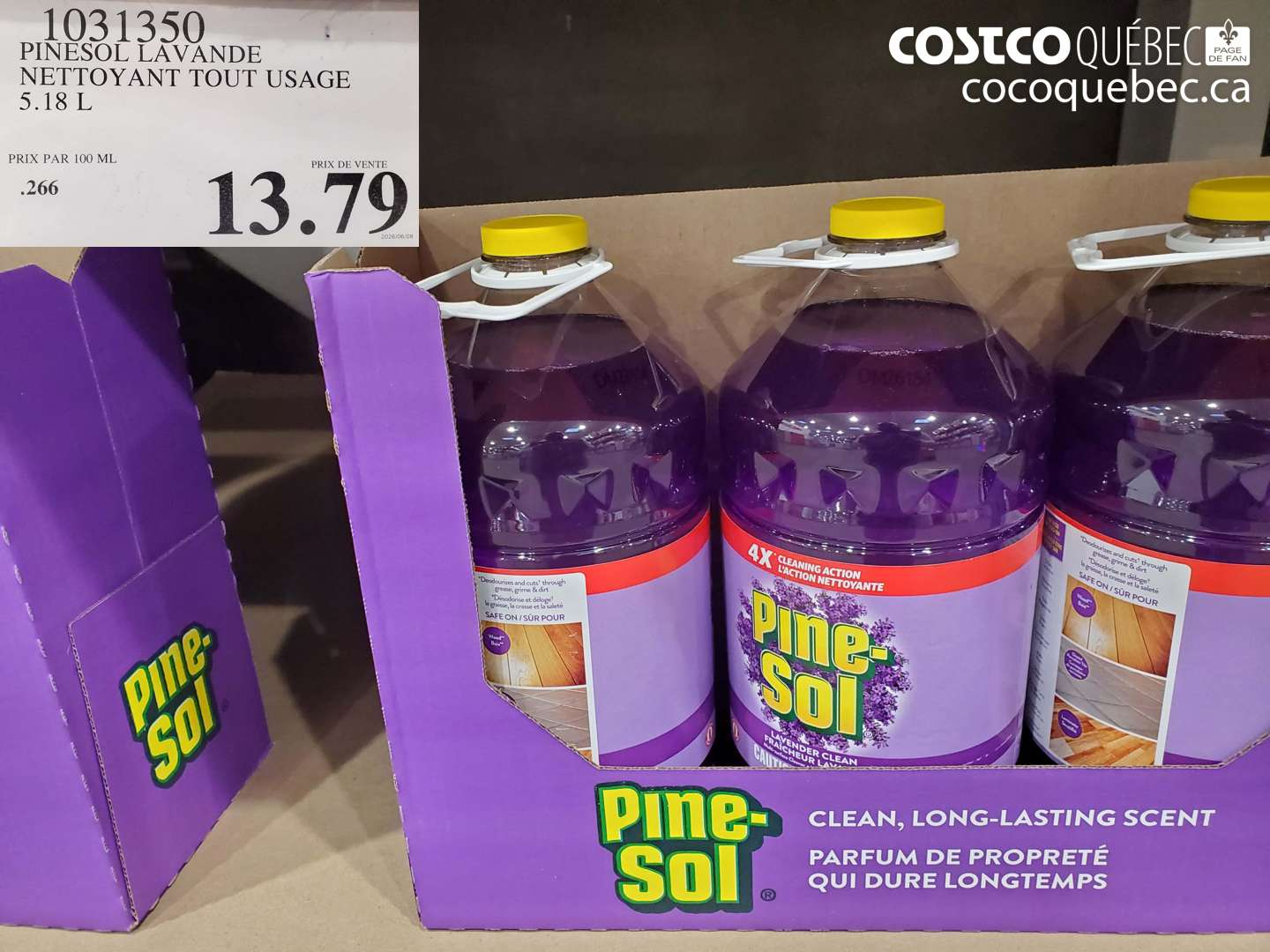 1031350 PINESOL LAVANDE NETTOYANT TOUT USAGE 5.18 L $13.79