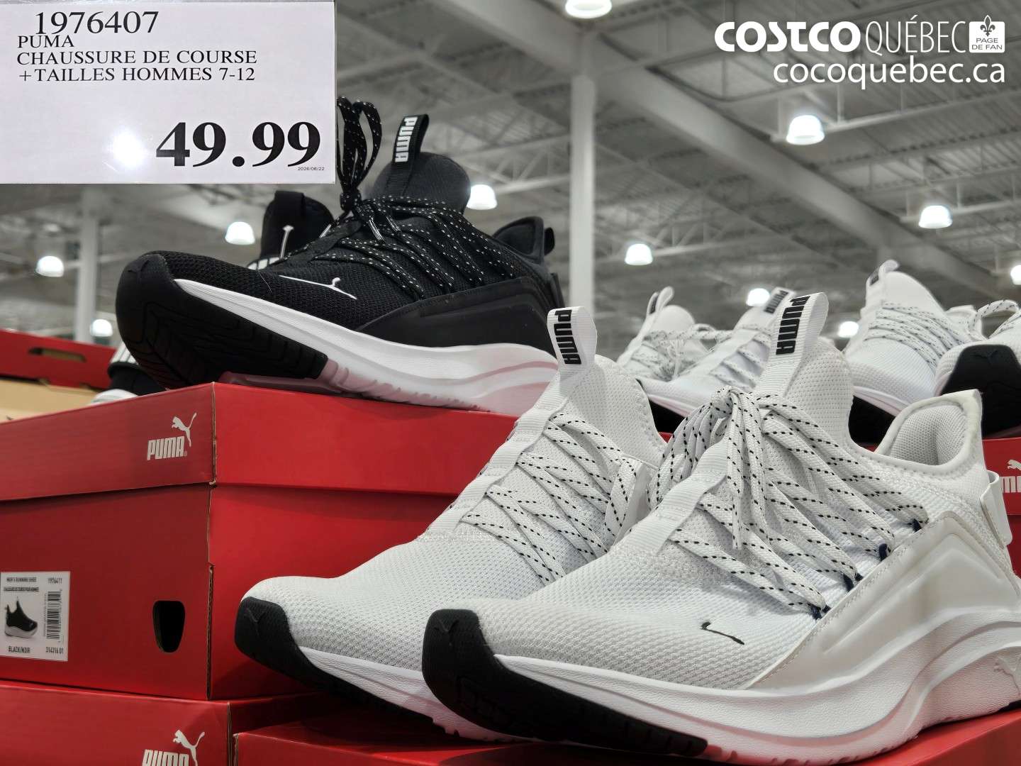 1976407 PUMA CHAUSSURE DE COURSE + TAILLES HOMMES 7-12 $49.99