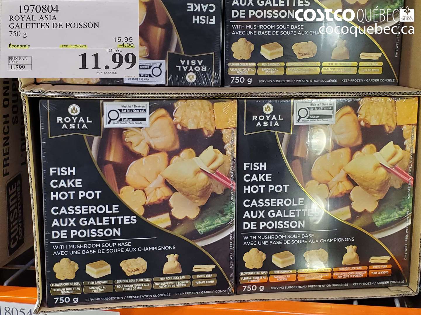 1970804 ROYAL ASIA GALETTES DE POISSON 750 G ($4.00 INSTANT SAVINGS EXPIRES ON 2026-06-21) $11.99