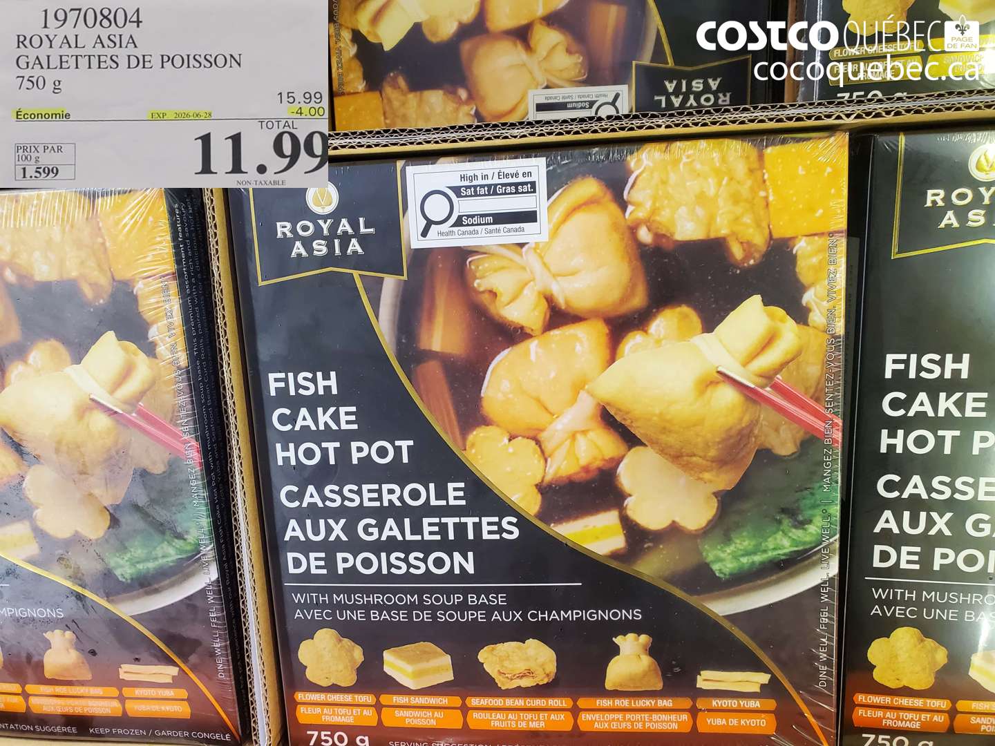 1970804 ROYAL ASIA GALETTES DE POISSON 750 G ($4.00 INSTANT SAVINGS EXPIRES ON 2026-06-28) $11.99