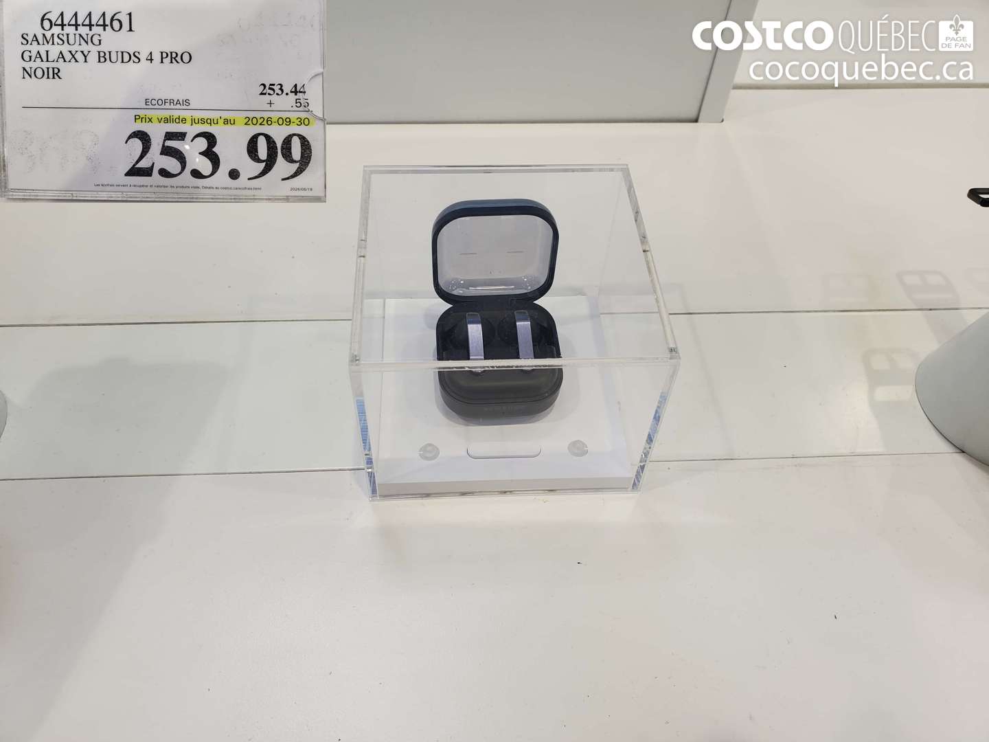 6444461 SAMSUNG GALAXY BUDS 4 PRO NOIR (EXPIRES ON 2026-09-30) $253.99