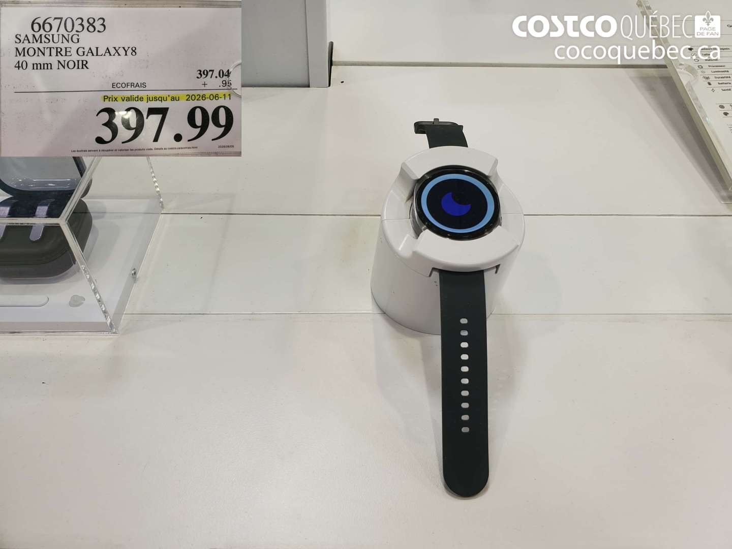 6670383 SAMSUNG MONTRE GALAXY8 40 MM NOIR (EXPIRES ON 2026-06-11) $397.99