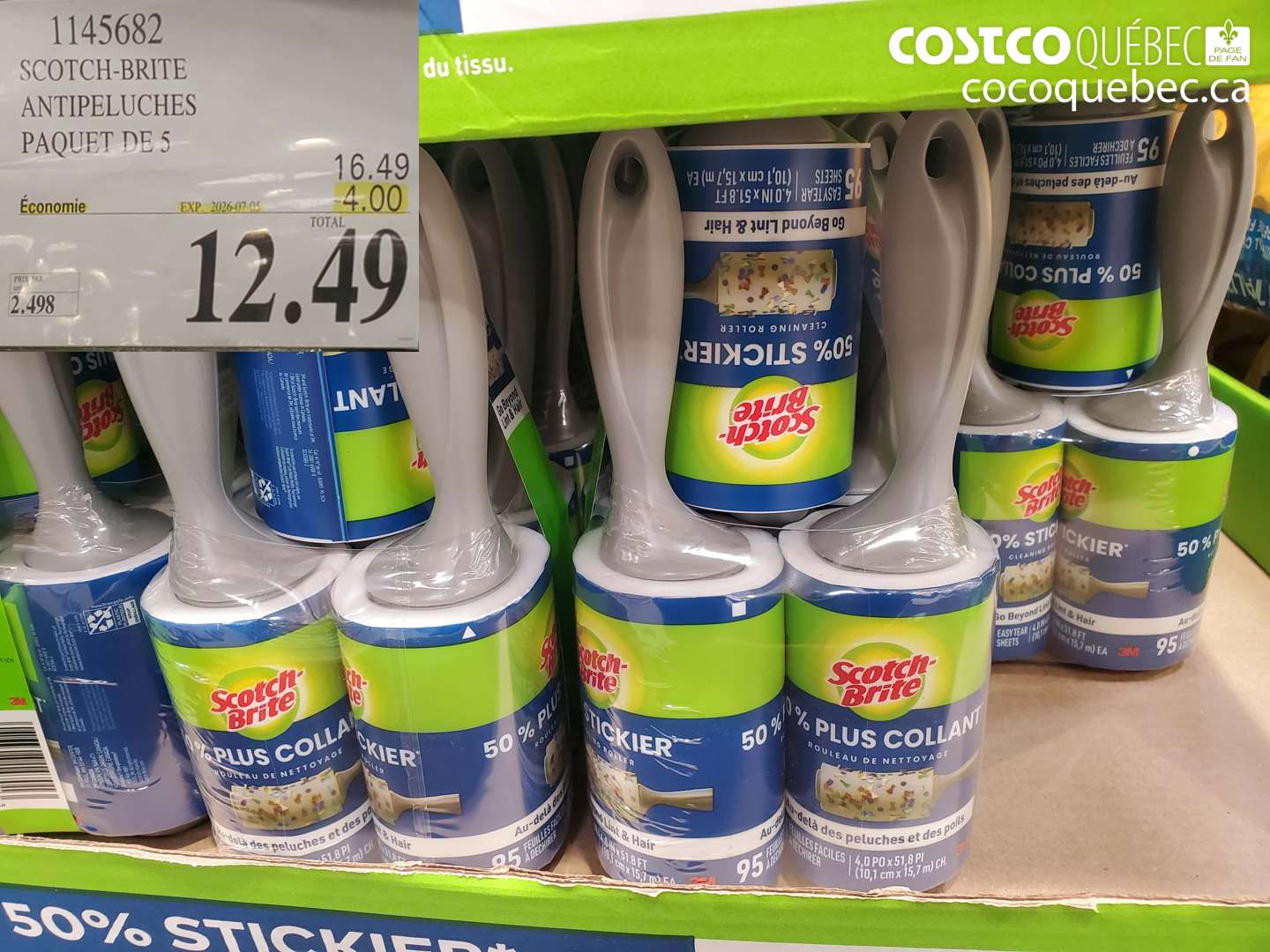 1145682 SCOTCH-BRITE ANTIPELUCHES PAQUET DE 5 ($4.00 INSTANT SAVINGS EXPIRES ON 2026-07-05) $12.49