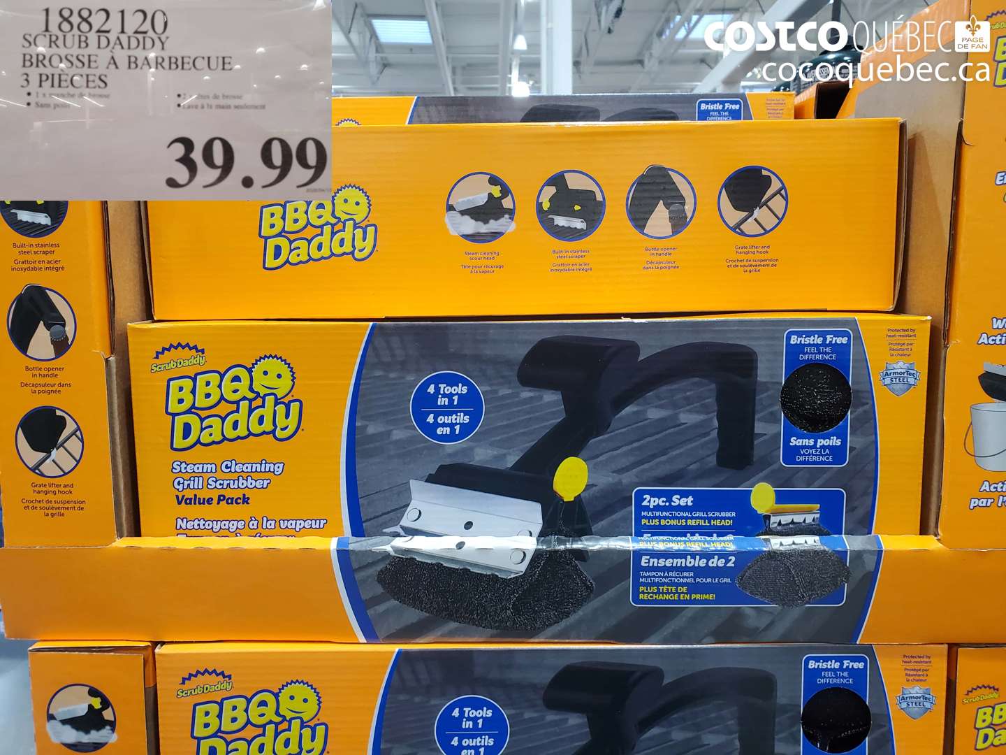 1882120 SCRUB DADDY BROSSE À BARBECUE 3 PIECES $39.99