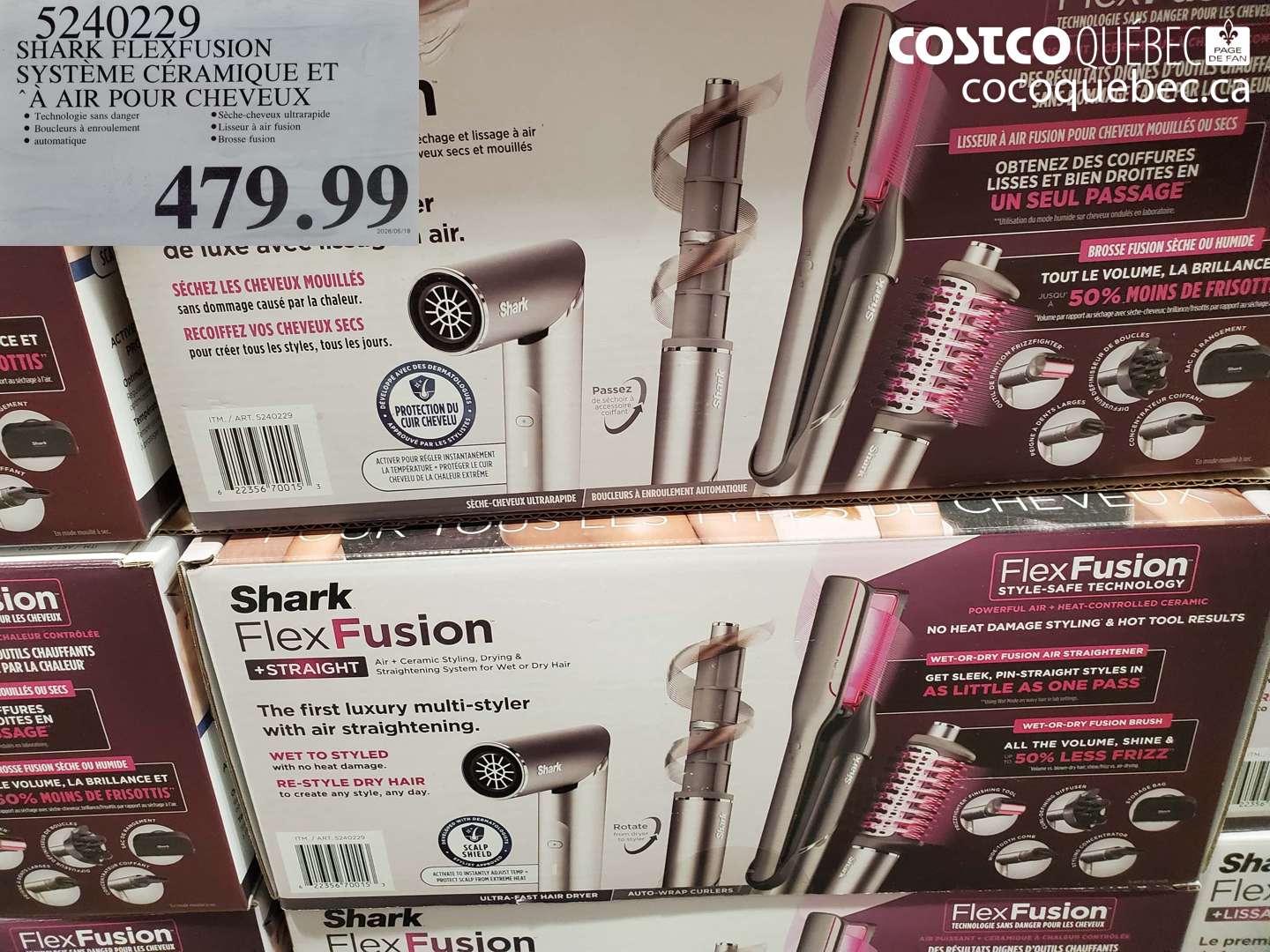 5240229 SHARK FLEXFUSION SYSTÈME CÉRAMIQUE ET À AIR POUR CHEVEUX $479.99