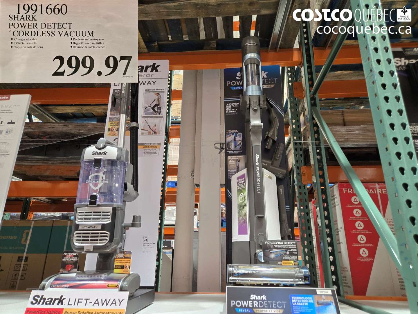 1991660 SHARK POWER DETECT CORDLESS VACUUM $299.97
