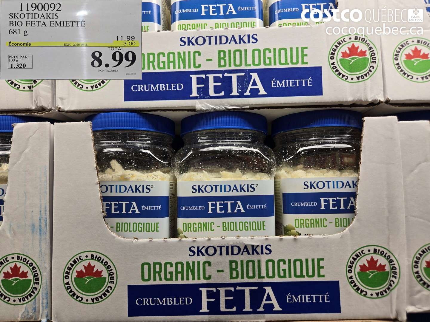 1190092 SKOTIDAKIS BIO FETA EMIETTÉ ($3.00 INSTANT SAVINGS EXPIRES ON 2026-06-21) $8.99