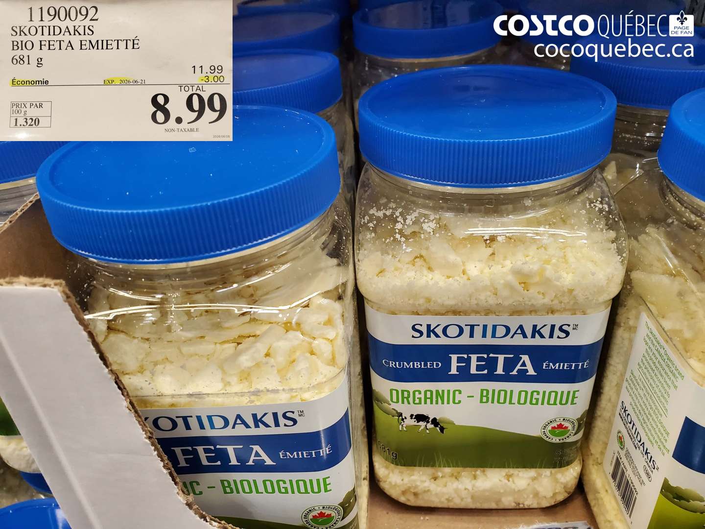 1190092 SKOTIDAKIS BIO FETA EMIETTÉ 681 G ($3.00 INSTANT SAVINGS EXPIRES ON 2026-06-21) $8.99