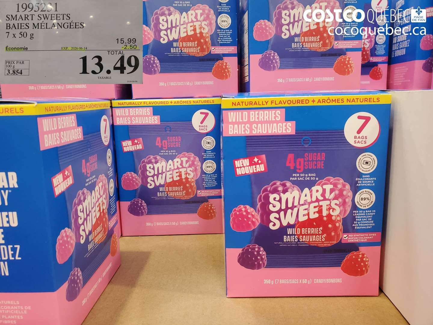 1995231 SMART SWEETS BAIES MÉLANGÉES 7 x 50 G ($2.50 INSTANT SAVINGS EXPIRES ON 2026-06-14) $13.49